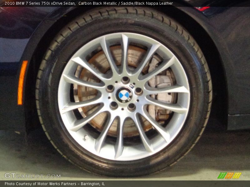 Carbon Black Metallic / Saddle/Black Nappa Leather 2010 BMW 7 Series 750i xDrive Sedan