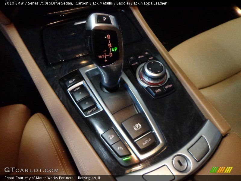 Carbon Black Metallic / Saddle/Black Nappa Leather 2010 BMW 7 Series 750i xDrive Sedan