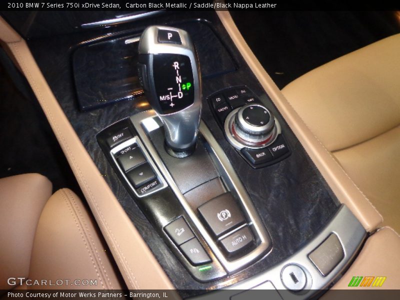 Carbon Black Metallic / Saddle/Black Nappa Leather 2010 BMW 7 Series 750i xDrive Sedan