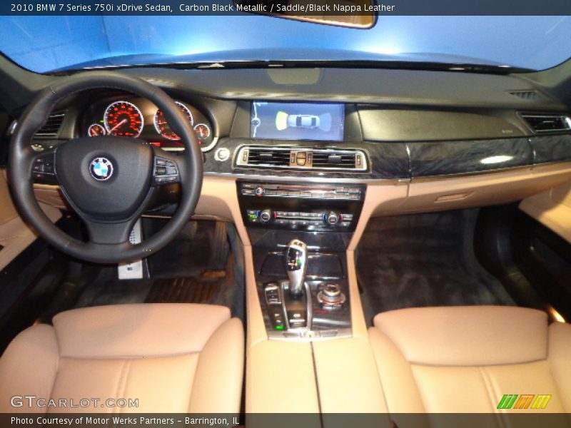 Carbon Black Metallic / Saddle/Black Nappa Leather 2010 BMW 7 Series 750i xDrive Sedan