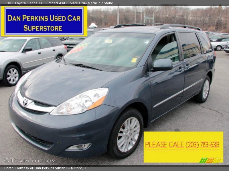 Slate Gray Metallic / Stone 2007 Toyota Sienna XLE Limited AWD