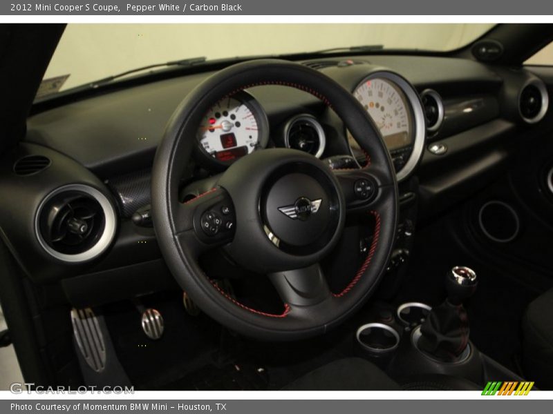 Pepper White / Carbon Black 2012 Mini Cooper S Coupe