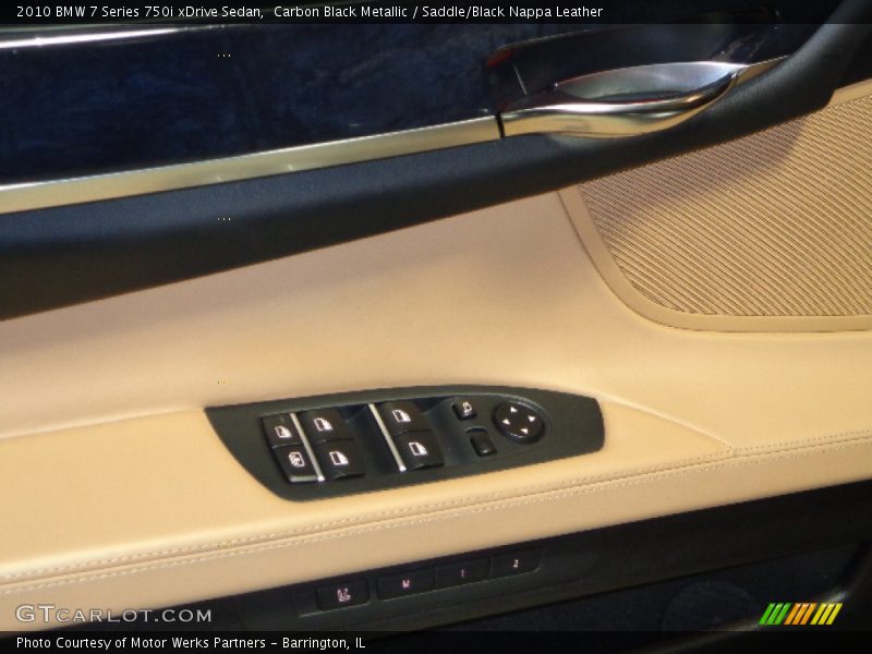 Carbon Black Metallic / Saddle/Black Nappa Leather 2010 BMW 7 Series 750i xDrive Sedan