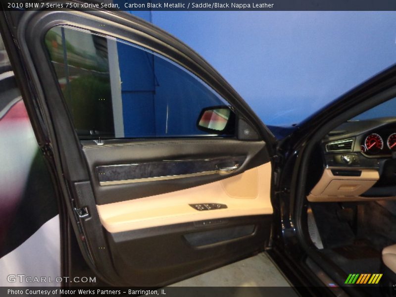 Carbon Black Metallic / Saddle/Black Nappa Leather 2010 BMW 7 Series 750i xDrive Sedan