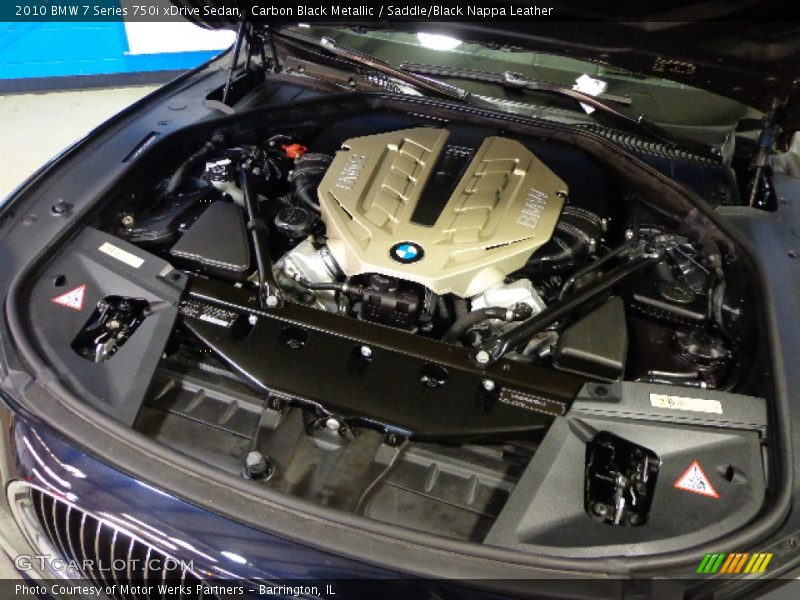 Carbon Black Metallic / Saddle/Black Nappa Leather 2010 BMW 7 Series 750i xDrive Sedan