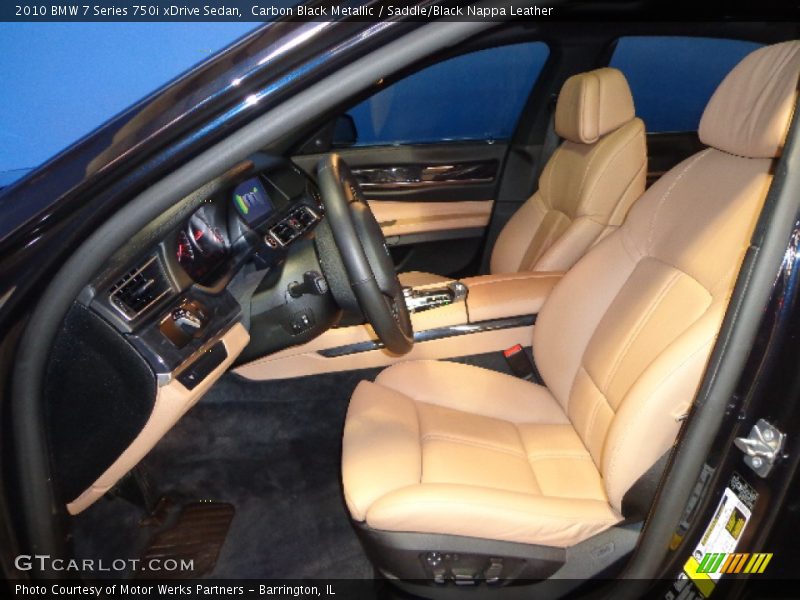Carbon Black Metallic / Saddle/Black Nappa Leather 2010 BMW 7 Series 750i xDrive Sedan