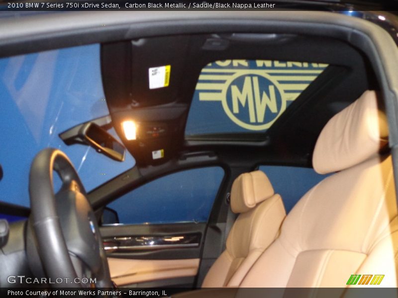 Carbon Black Metallic / Saddle/Black Nappa Leather 2010 BMW 7 Series 750i xDrive Sedan