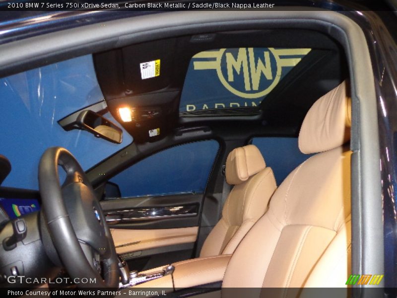 Carbon Black Metallic / Saddle/Black Nappa Leather 2010 BMW 7 Series 750i xDrive Sedan