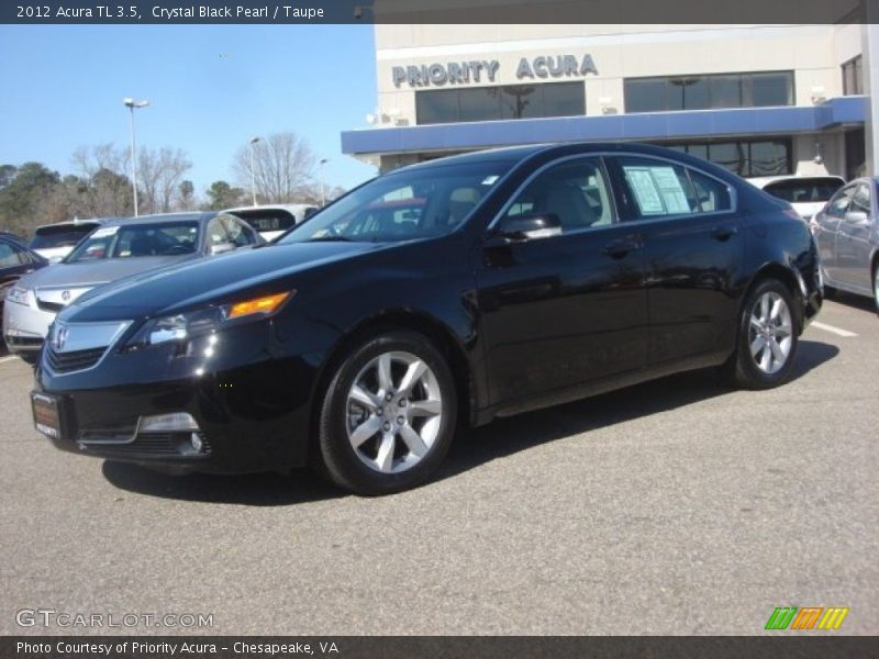 Crystal Black Pearl / Taupe 2012 Acura TL 3.5