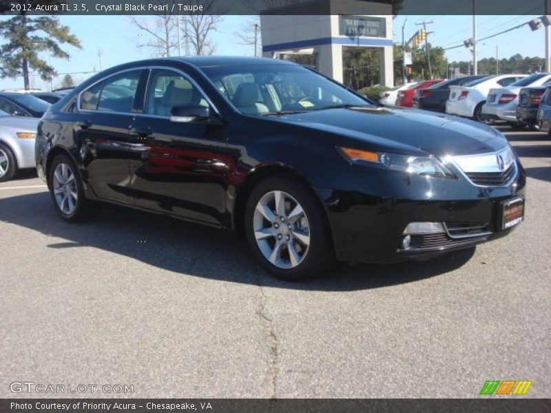 Crystal Black Pearl / Taupe 2012 Acura TL 3.5