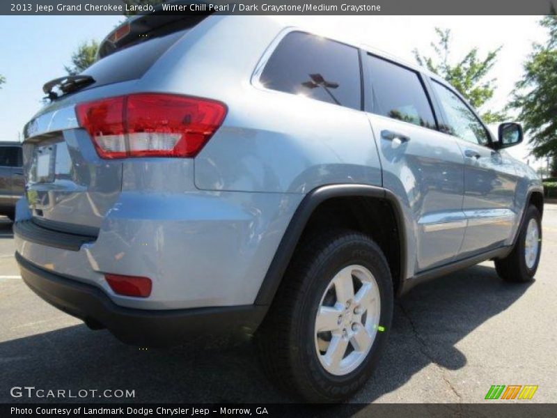 Winter Chill Pearl / Dark Graystone/Medium Graystone 2013 Jeep Grand Cherokee Laredo