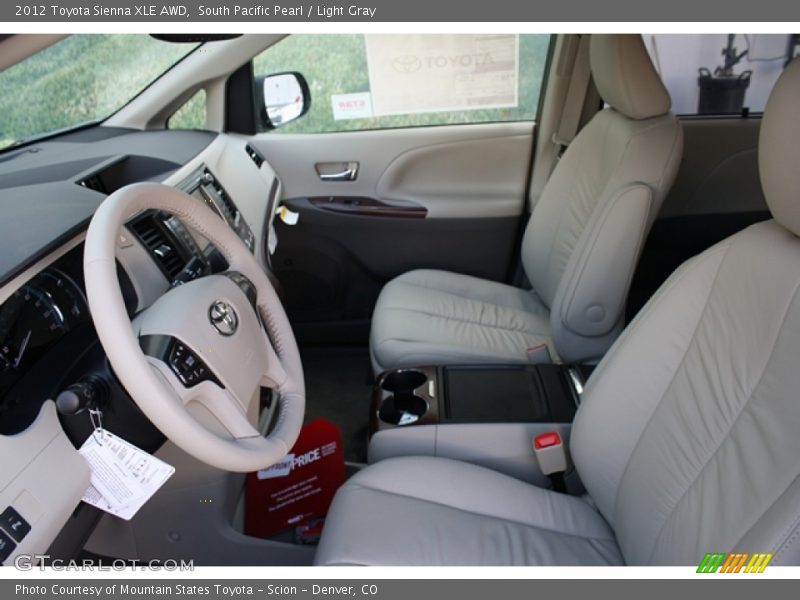  2012 Sienna XLE AWD Light Gray Interior