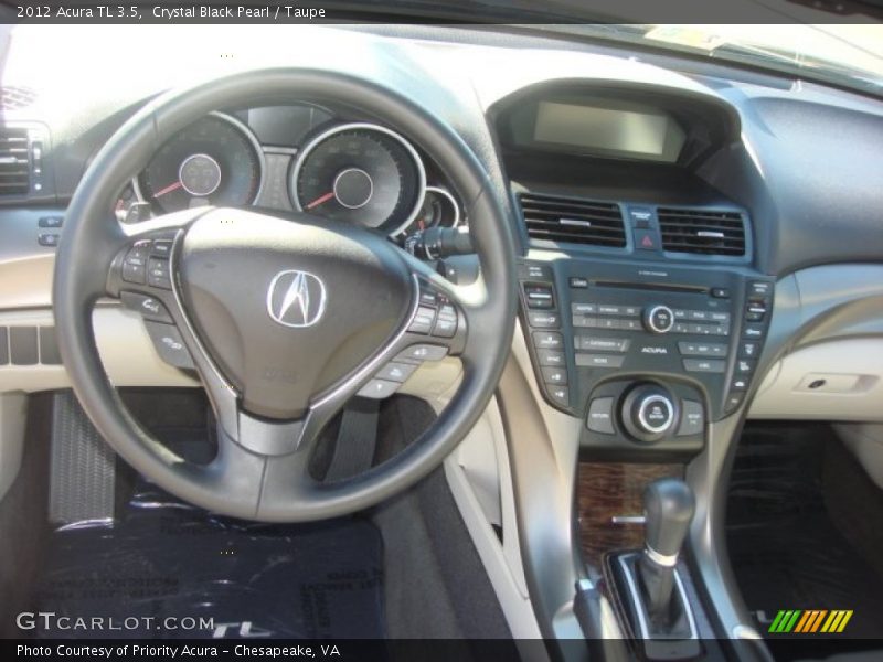 Crystal Black Pearl / Taupe 2012 Acura TL 3.5