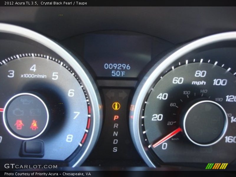Crystal Black Pearl / Taupe 2012 Acura TL 3.5