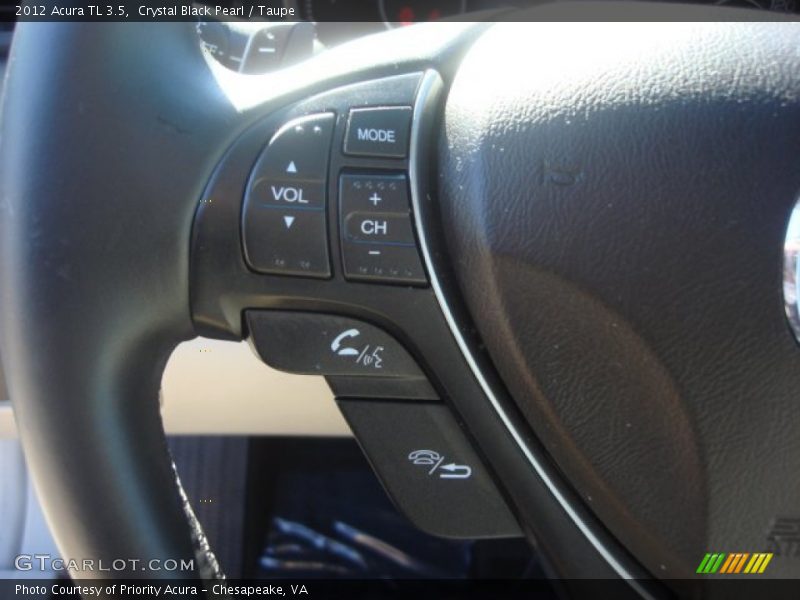 Crystal Black Pearl / Taupe 2012 Acura TL 3.5