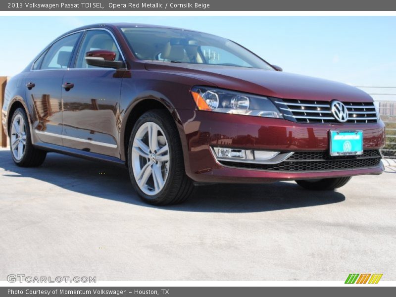 Opera Red Metallic / Cornsilk Beige 2013 Volkswagen Passat TDI SEL