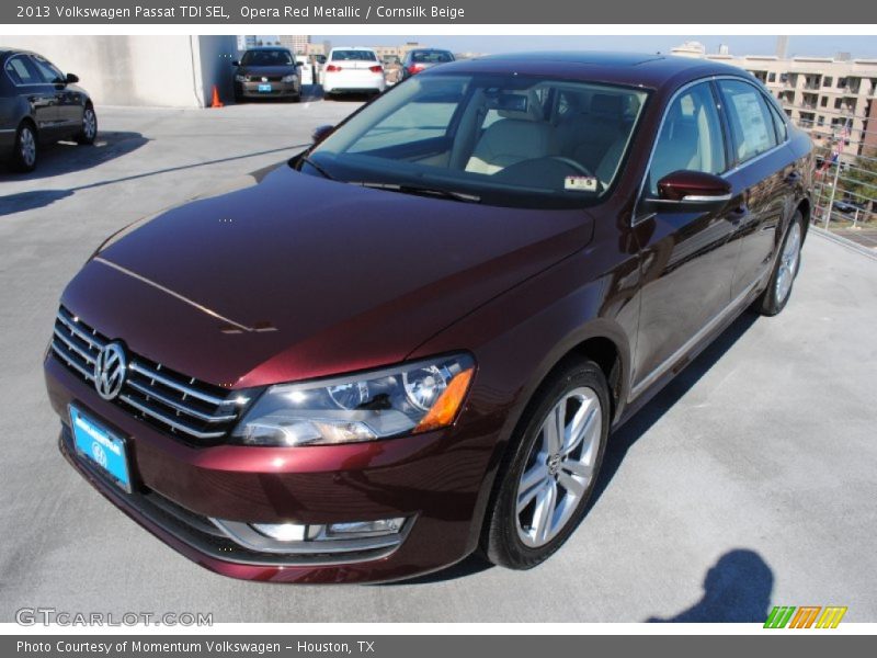 Opera Red Metallic / Cornsilk Beige 2013 Volkswagen Passat TDI SEL