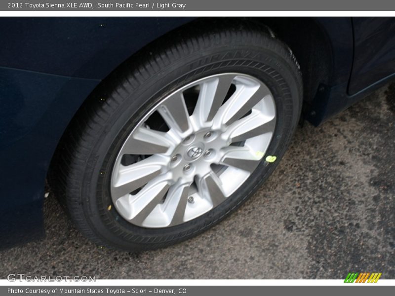 South Pacific Pearl / Light Gray 2012 Toyota Sienna XLE AWD