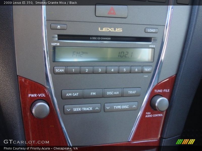 Smokey Granite Mica / Black 2009 Lexus ES 350