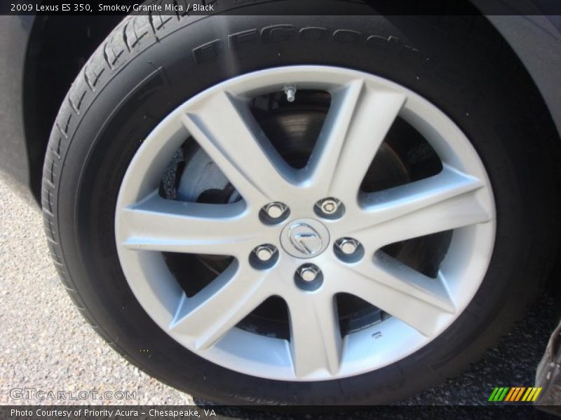 Smokey Granite Mica / Black 2009 Lexus ES 350