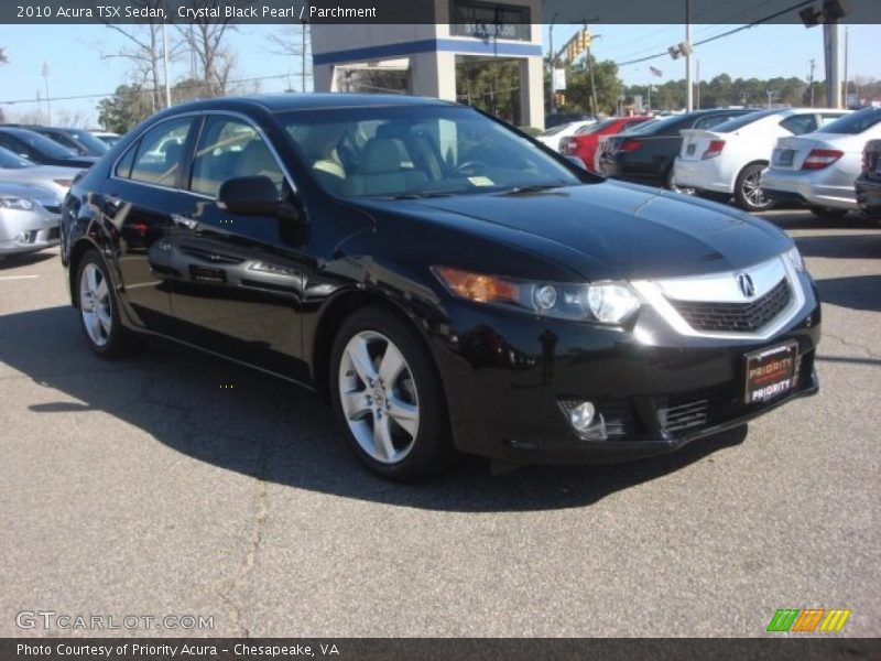 Crystal Black Pearl / Parchment 2010 Acura TSX Sedan