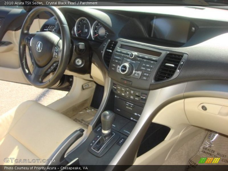 Crystal Black Pearl / Parchment 2010 Acura TSX Sedan