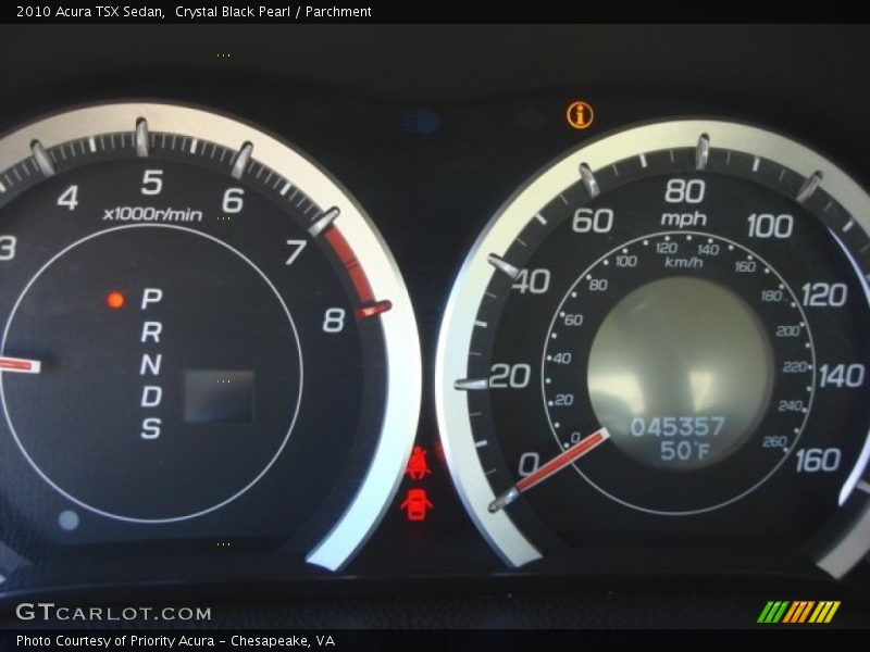 Crystal Black Pearl / Parchment 2010 Acura TSX Sedan
