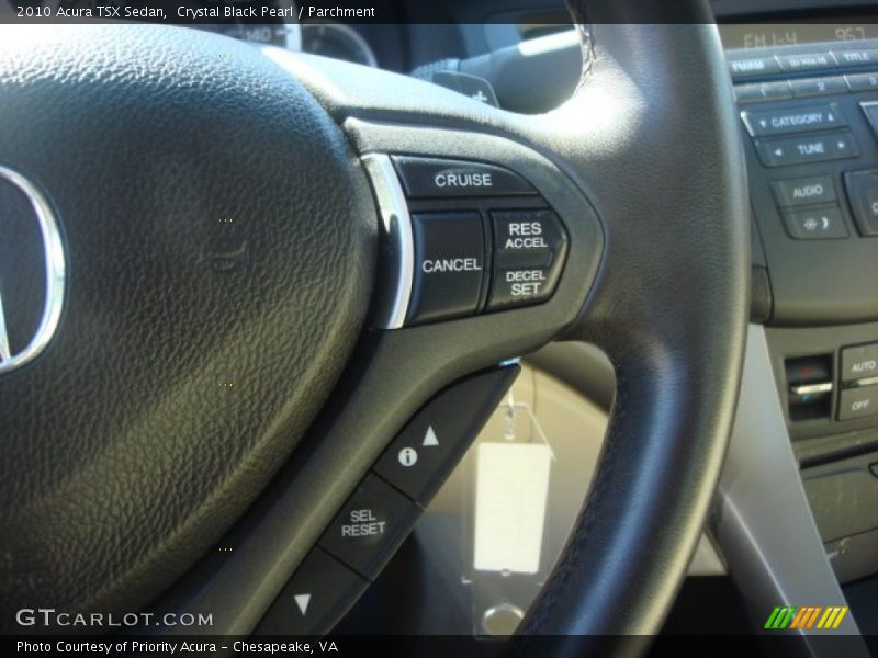 Crystal Black Pearl / Parchment 2010 Acura TSX Sedan