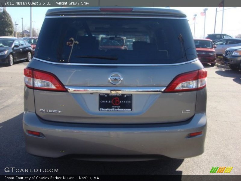 Twilight Gray / Gray 2011 Nissan Quest 3.5 LE