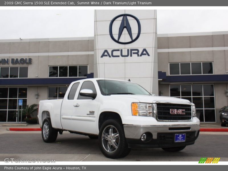 Summit White / Dark Titanium/Light Titanium 2009 GMC Sierra 1500 SLE Extended Cab