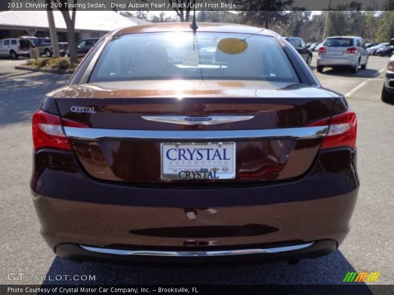 Deep Auburn Pearl / Black/Light Frost Beige 2013 Chrysler 200 Touring Sedan