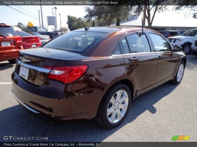 Deep Auburn Pearl / Black/Light Frost Beige 2013 Chrysler 200 Touring Sedan
