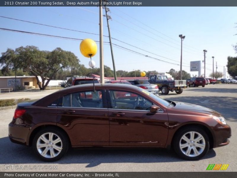 Deep Auburn Pearl / Black/Light Frost Beige 2013 Chrysler 200 Touring Sedan