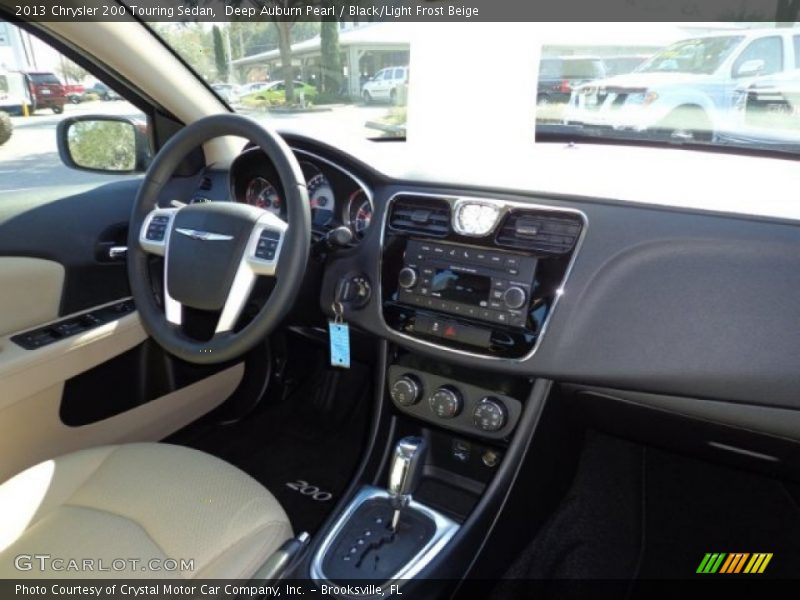 Deep Auburn Pearl / Black/Light Frost Beige 2013 Chrysler 200 Touring Sedan