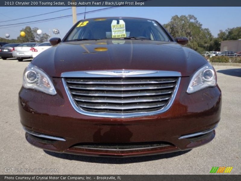 Deep Auburn Pearl / Black/Light Frost Beige 2013 Chrysler 200 Touring Sedan