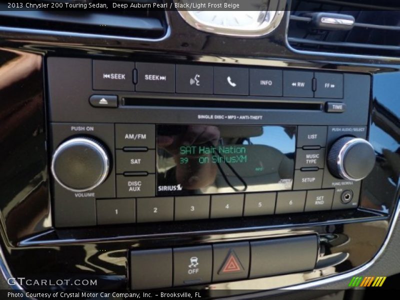 Deep Auburn Pearl / Black/Light Frost Beige 2013 Chrysler 200 Touring Sedan