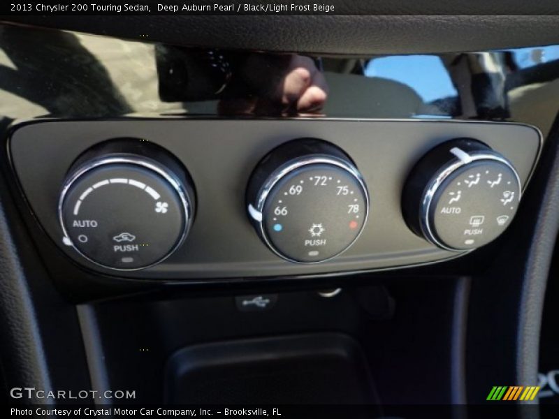 Deep Auburn Pearl / Black/Light Frost Beige 2013 Chrysler 200 Touring Sedan