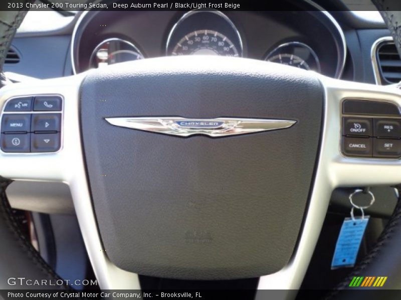 Deep Auburn Pearl / Black/Light Frost Beige 2013 Chrysler 200 Touring Sedan