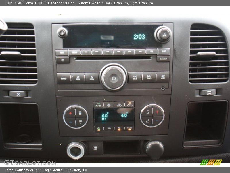 Controls of 2009 Sierra 1500 SLE Extended Cab