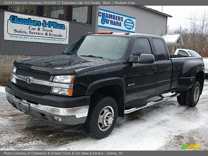 Black / Medium Gray 2004 Chevrolet Silverado 3500HD LT Extended Cab 4x4 Dually