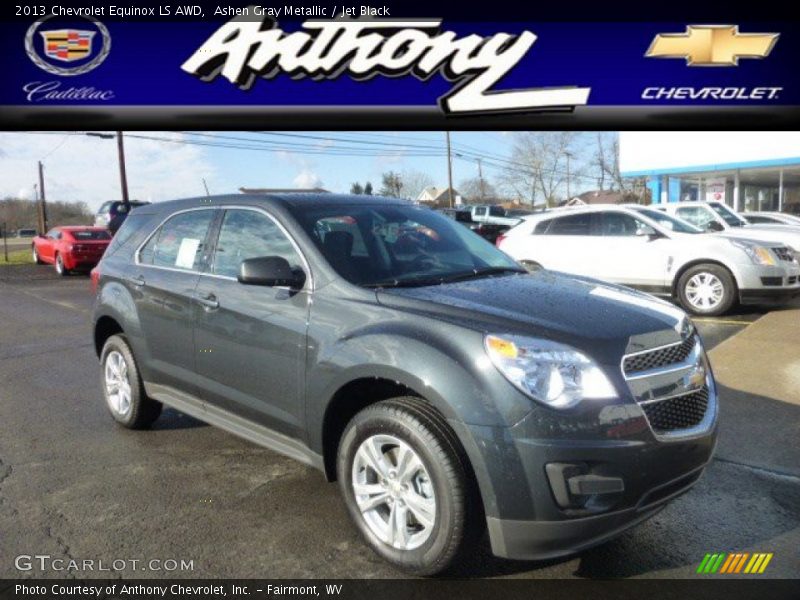 Ashen Gray Metallic / Jet Black 2013 Chevrolet Equinox LS AWD