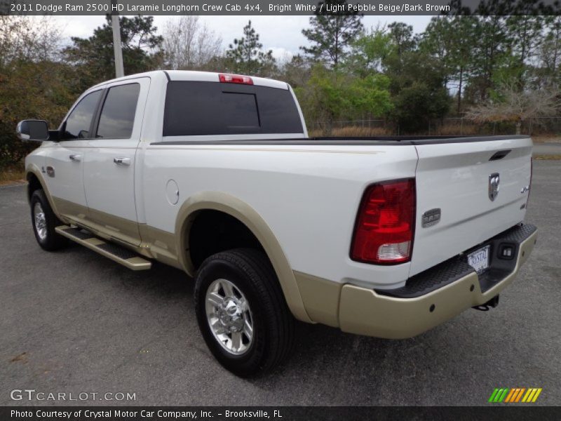 Bright White / Light Pebble Beige/Bark Brown 2011 Dodge Ram 2500 HD Laramie Longhorn Crew Cab 4x4