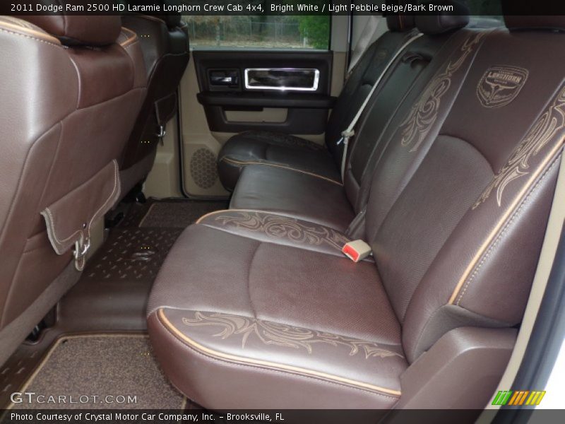 Bright White / Light Pebble Beige/Bark Brown 2011 Dodge Ram 2500 HD Laramie Longhorn Crew Cab 4x4