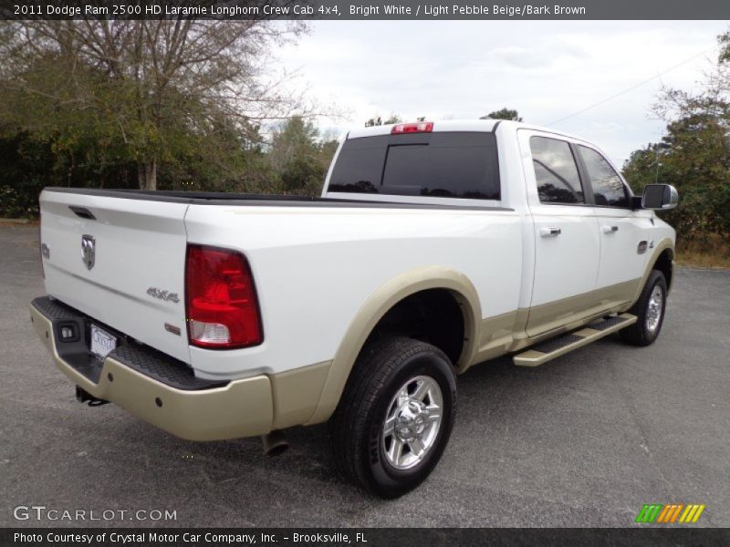 Bright White / Light Pebble Beige/Bark Brown 2011 Dodge Ram 2500 HD Laramie Longhorn Crew Cab 4x4