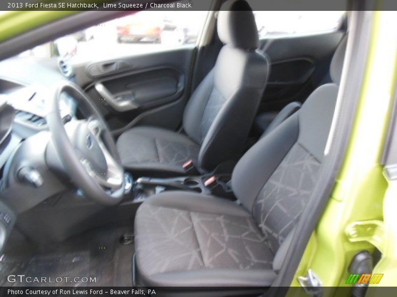 Lime Squeeze / Charcoal Black 2013 Ford Fiesta SE Hatchback