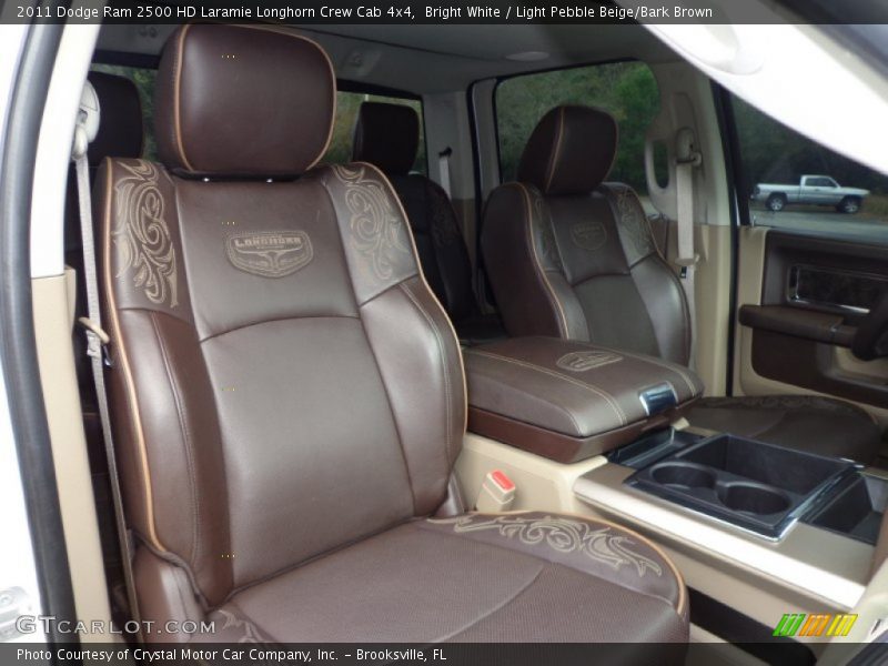 Bright White / Light Pebble Beige/Bark Brown 2011 Dodge Ram 2500 HD Laramie Longhorn Crew Cab 4x4
