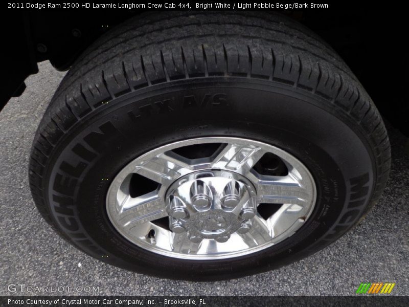 Bright White / Light Pebble Beige/Bark Brown 2011 Dodge Ram 2500 HD Laramie Longhorn Crew Cab 4x4