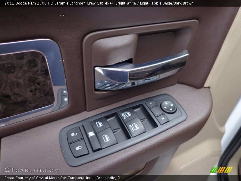 Bright White / Light Pebble Beige/Bark Brown 2011 Dodge Ram 2500 HD Laramie Longhorn Crew Cab 4x4
