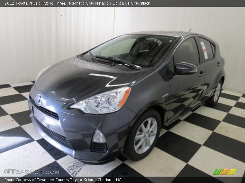Magnetic Gray Metallic / Light Blue Gray/Black 2012 Toyota Prius c Hybrid Three