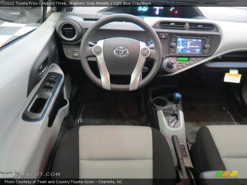 Magnetic Gray Metallic / Light Blue Gray/Black 2012 Toyota Prius c Hybrid Three